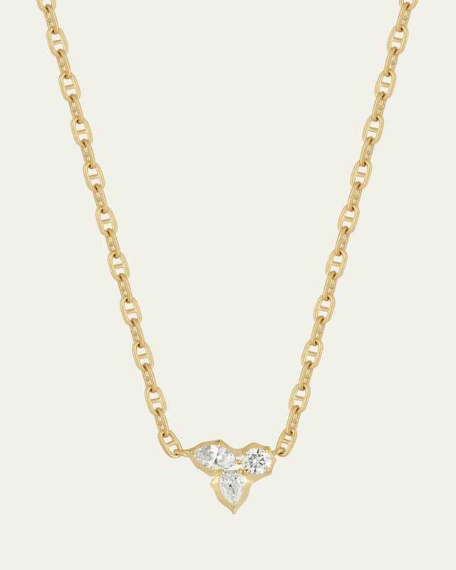 Poppy Cluster Diamond Pendant Necklace